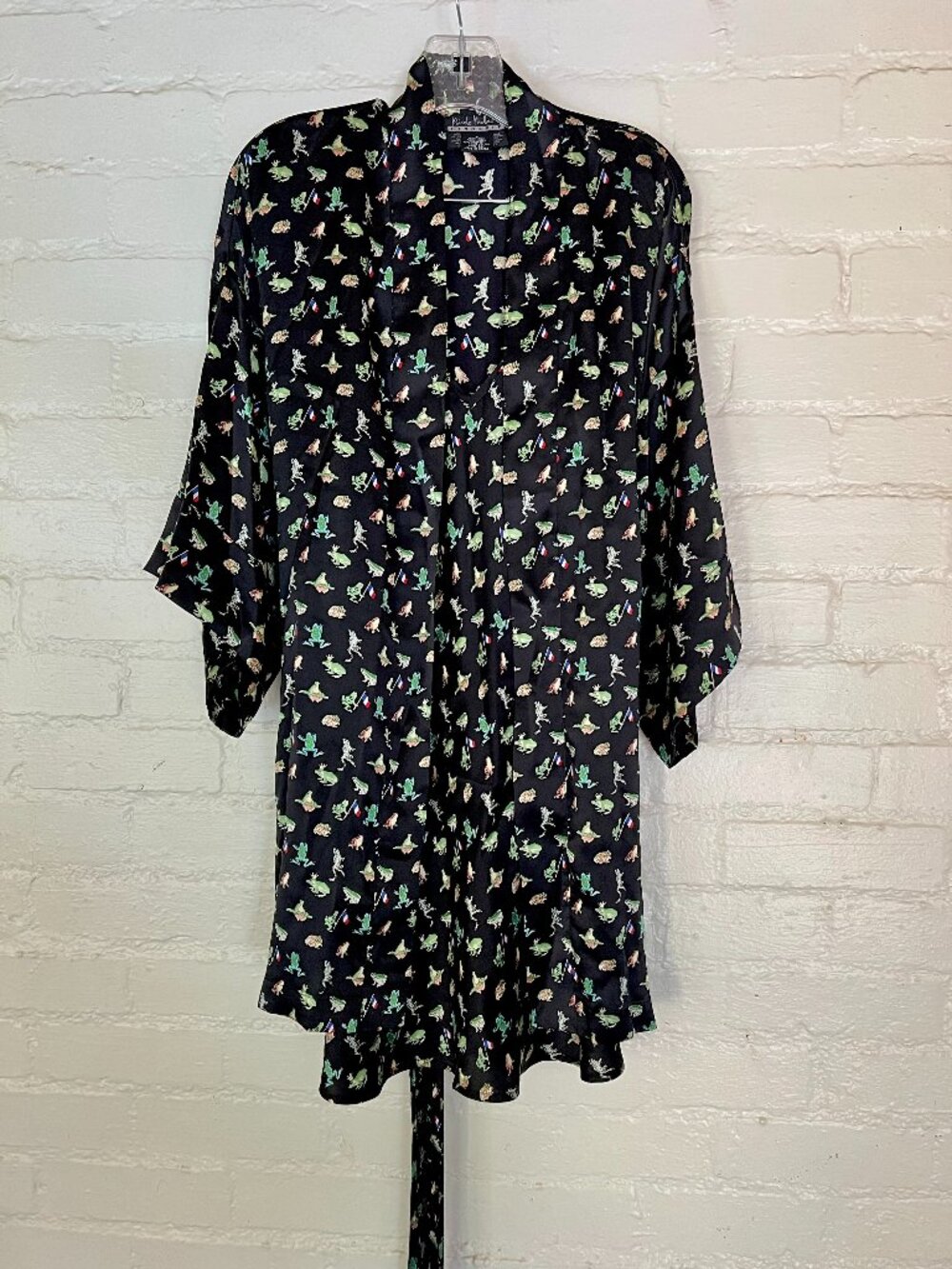 Rare Nicole Miller Lingerie Vintage 1998 Silk Robe Chemise Set Small Set Small